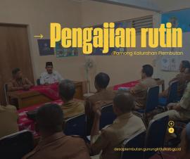 Pamong Kalurahan Plembutan Ikuti Pengajian Rutin